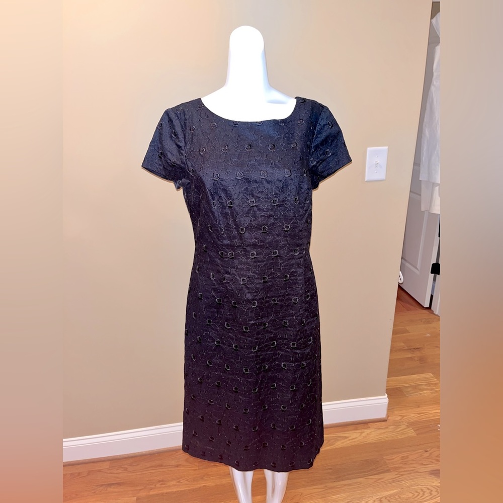 Nice detail on this black dress with intricate detailing